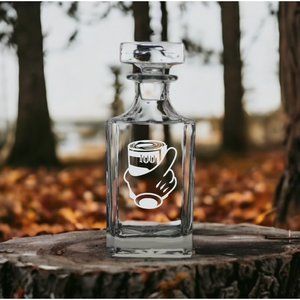 Glove Money Decanter 26 Oz Bourbon Whisky Glass 100 Benjamin Customize NEW